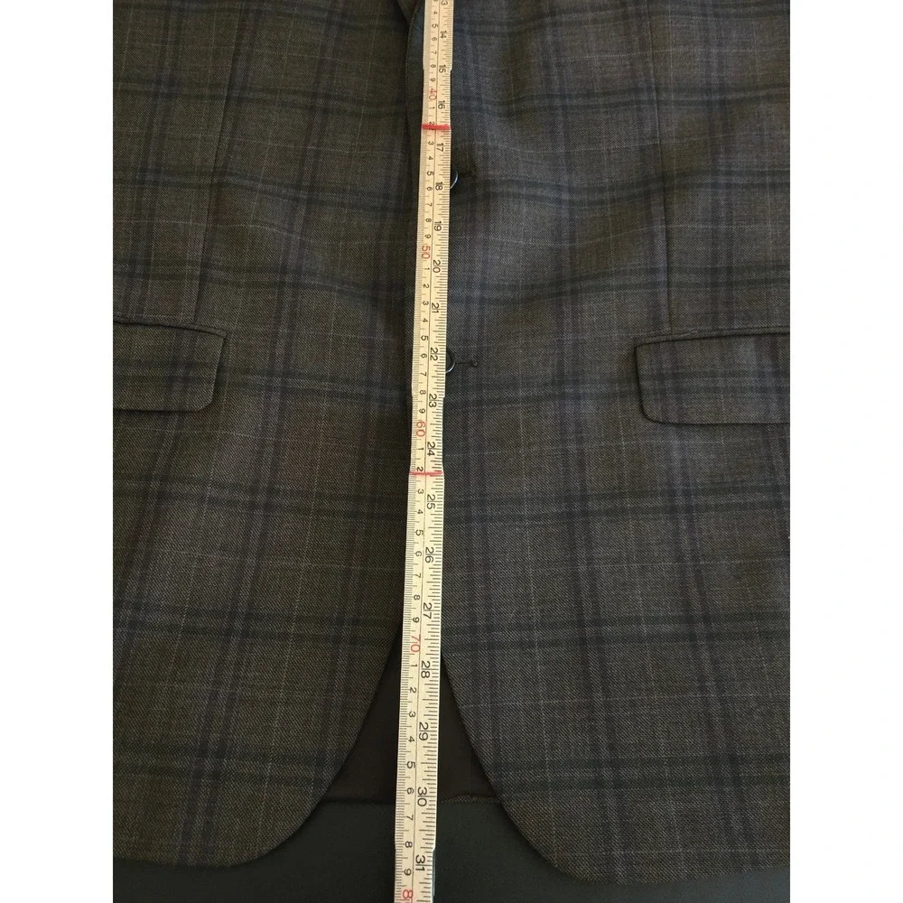 Ralph Lauren Mens 42R Brown Plaid 100% Wool Blazer Sport Coat Made in Canada‎